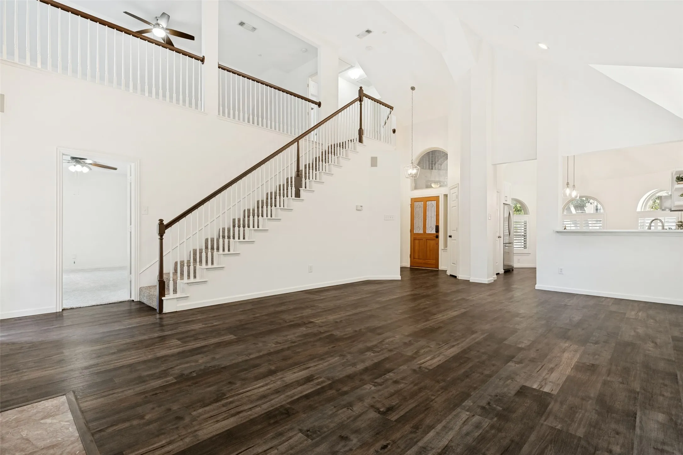 Living Room with Luxury Vinyl Plank Flooring