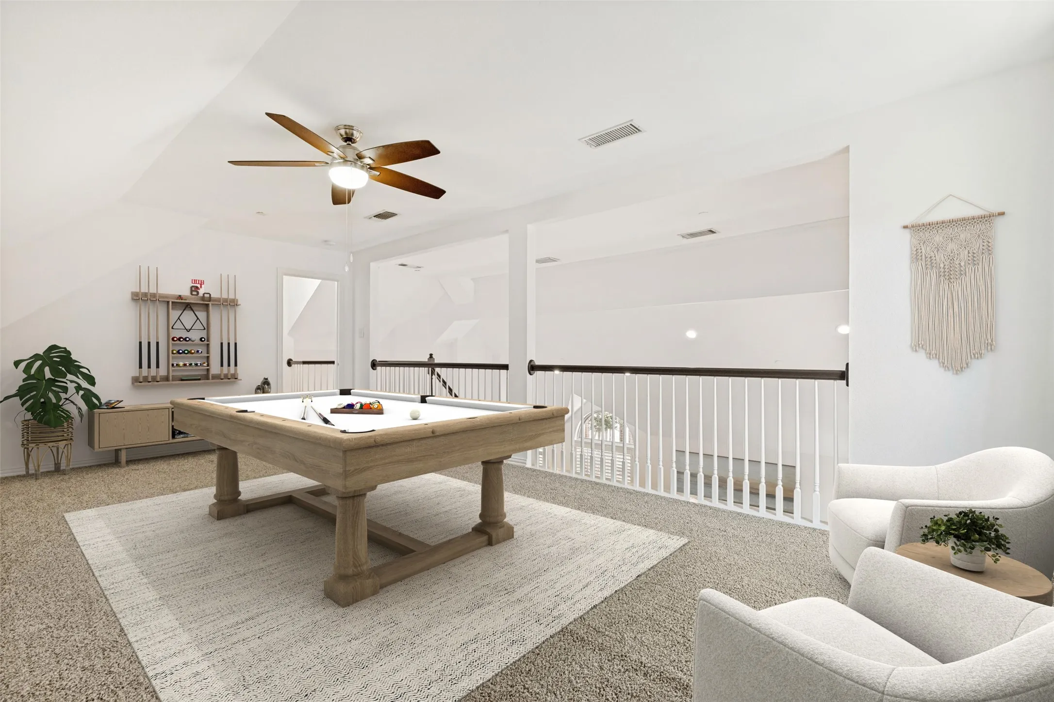 Virtually Staged Game Room