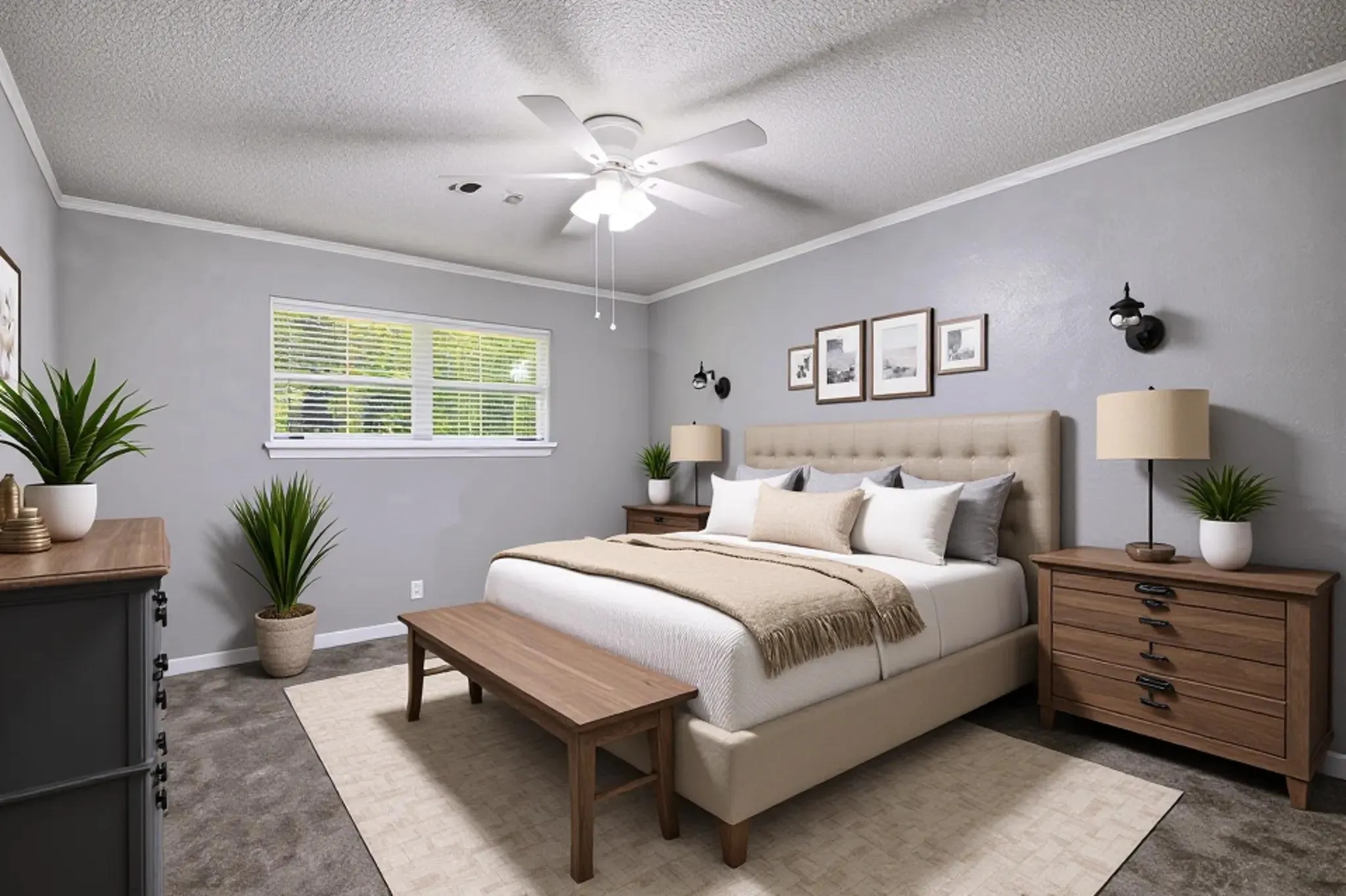 Upstairs bedroom #3:  Virtually staged - another option just to show what this bedroom offers.