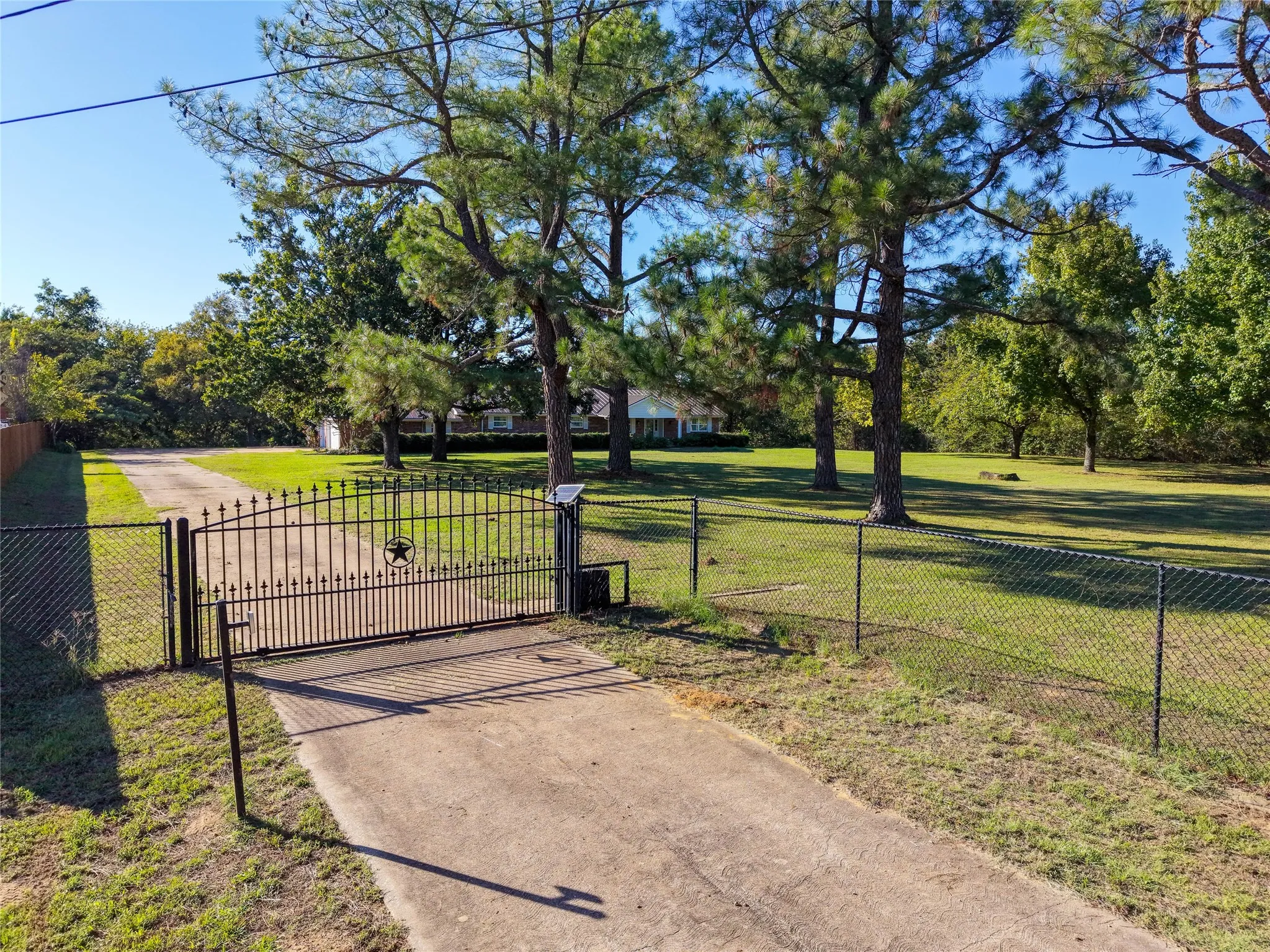 Your sanctuary begins at the remote-controlled gated entrance.  Then, you and yours are in your own world.