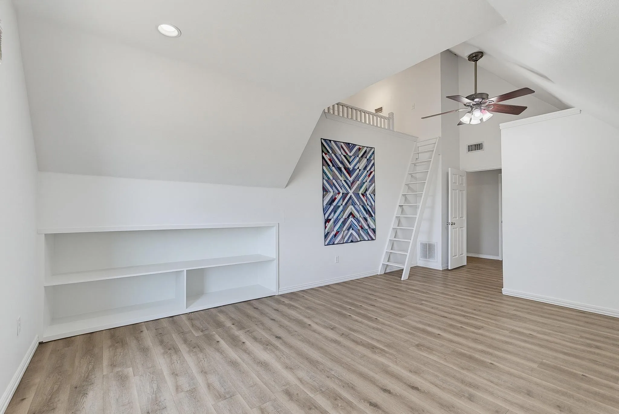 Bedroom/Media/Game Room with loft
