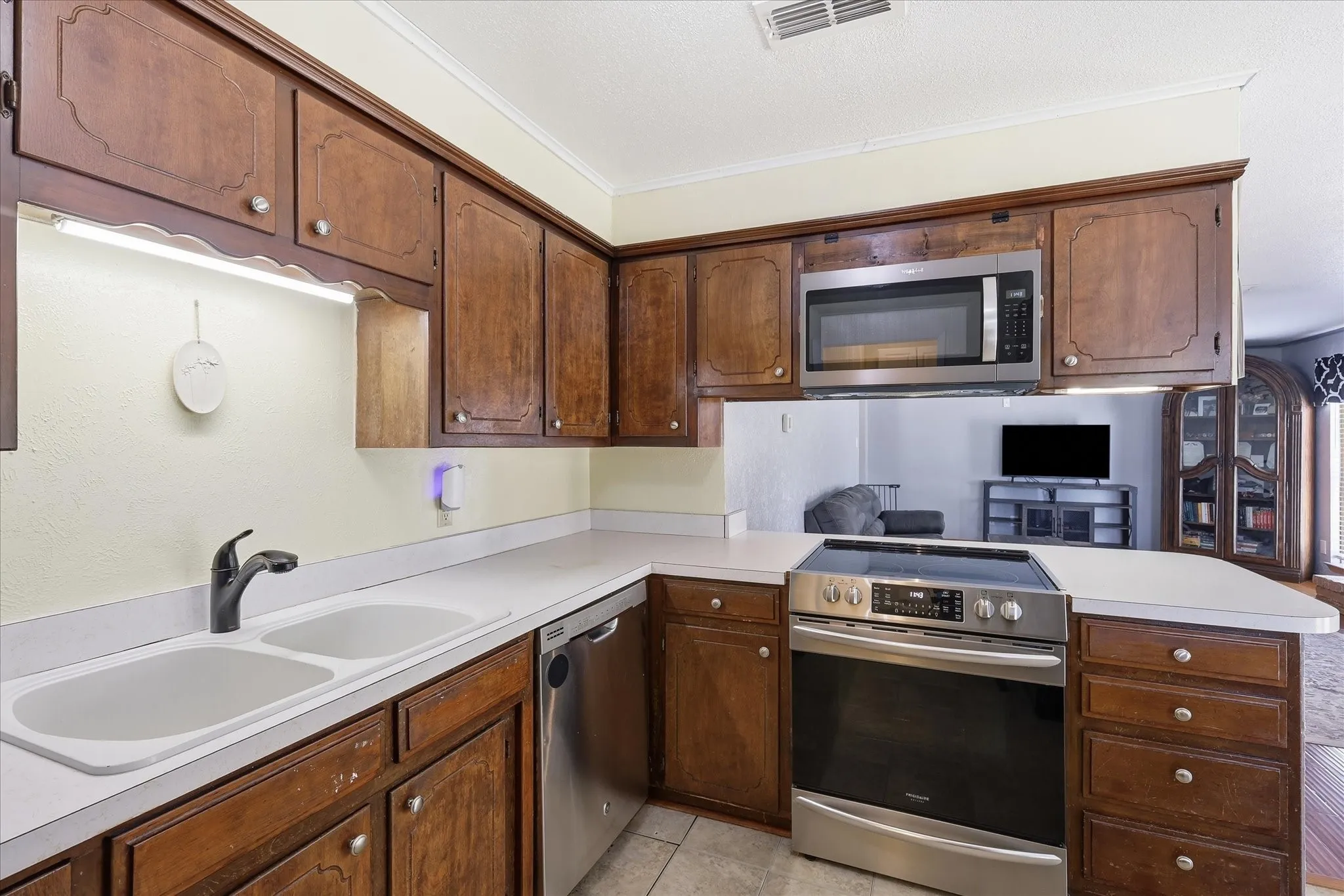 Plenty of cabinet storage.