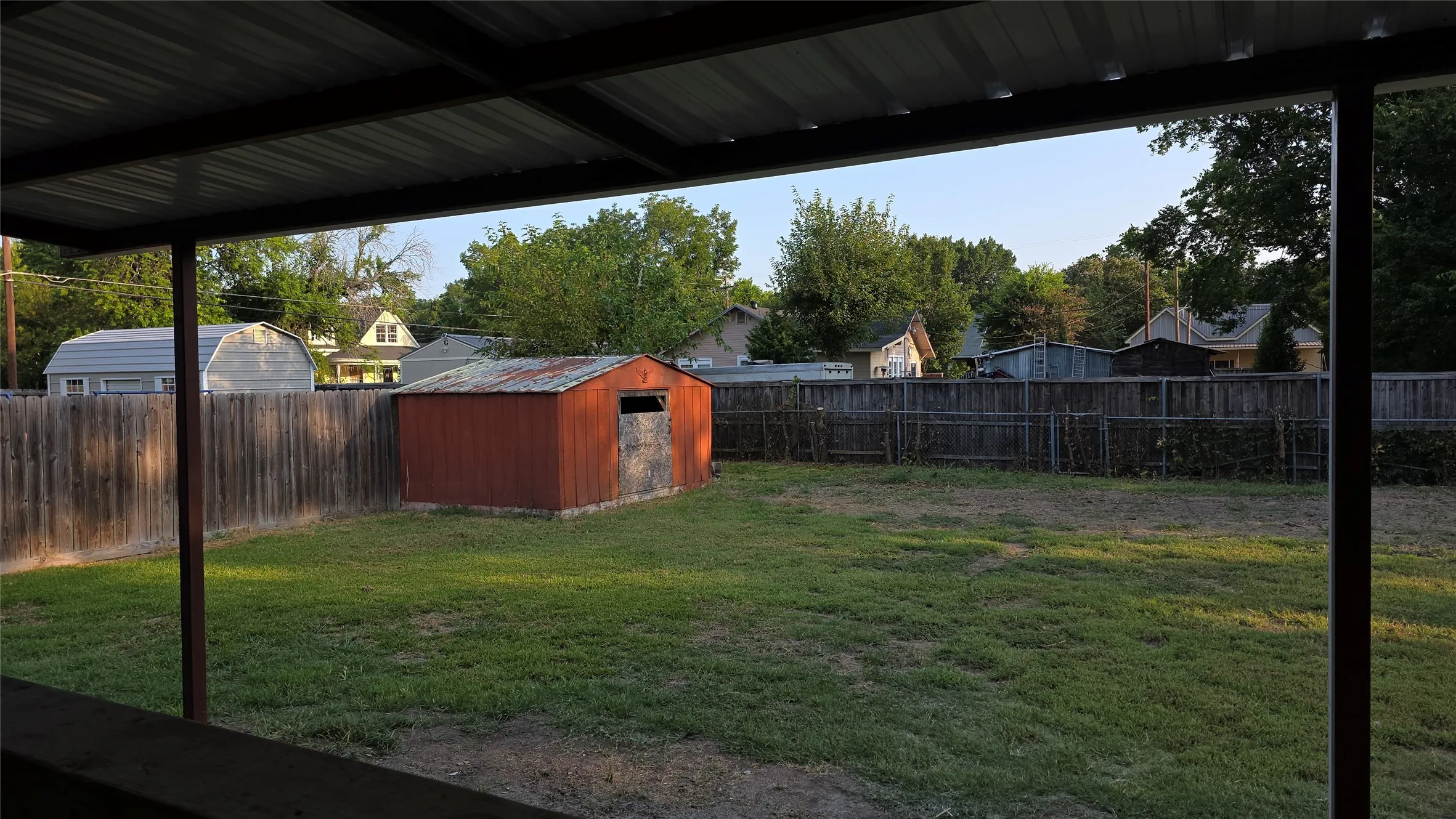 Storage in back yard