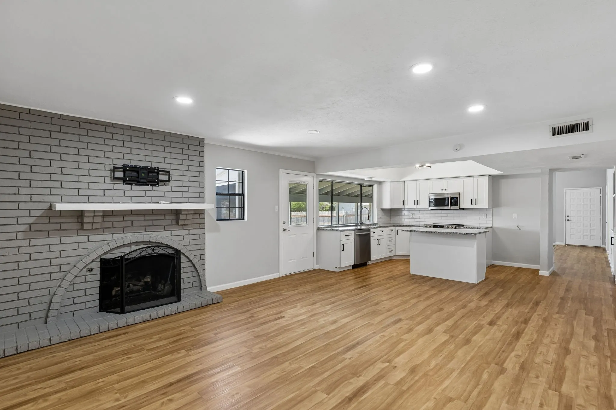 Living room and kitchen