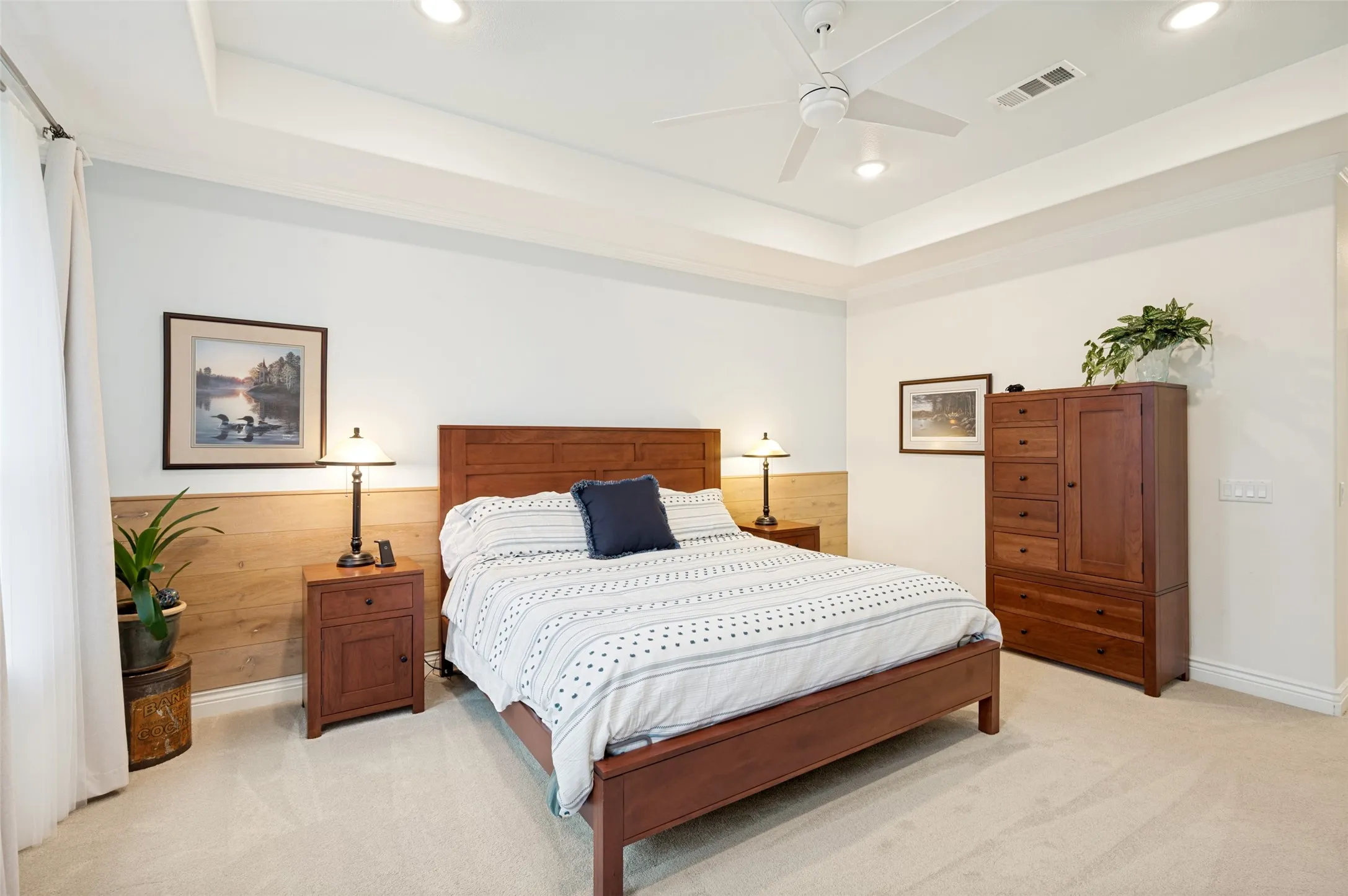 Peaceful Carpeted Primary Bedroom