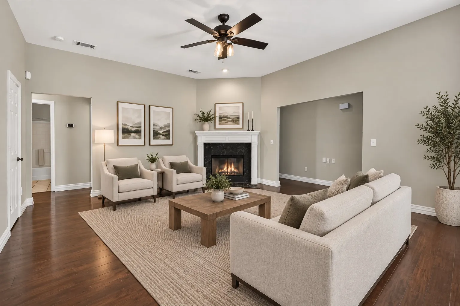 Virtually staged to show potential