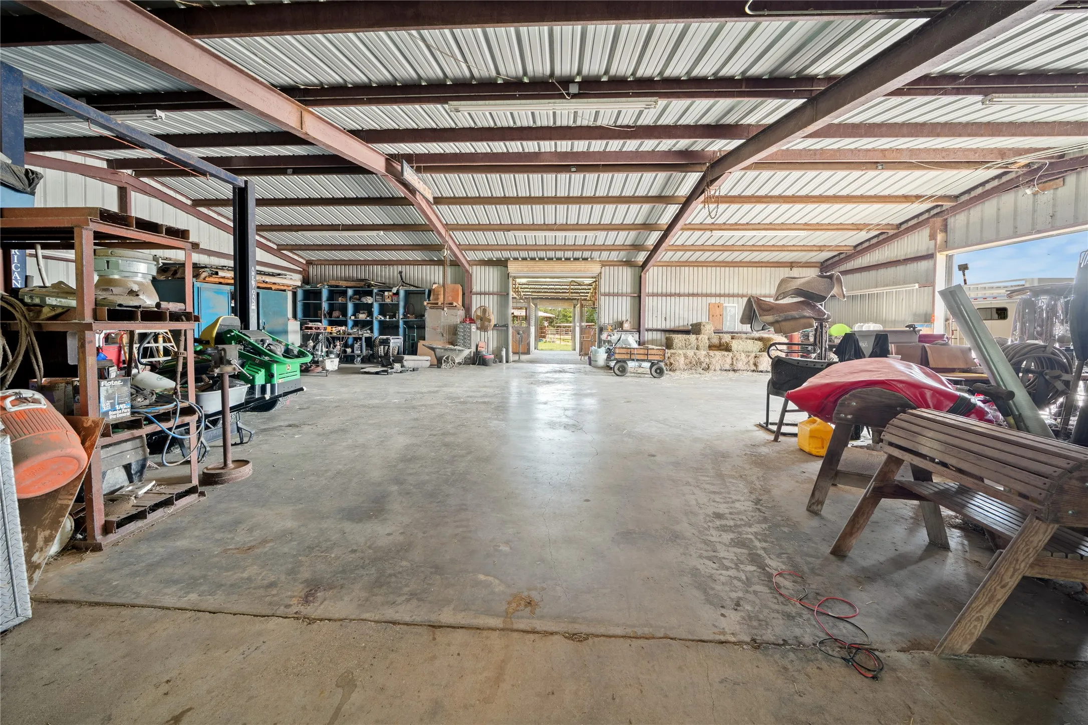 Shop area which is attached to barn