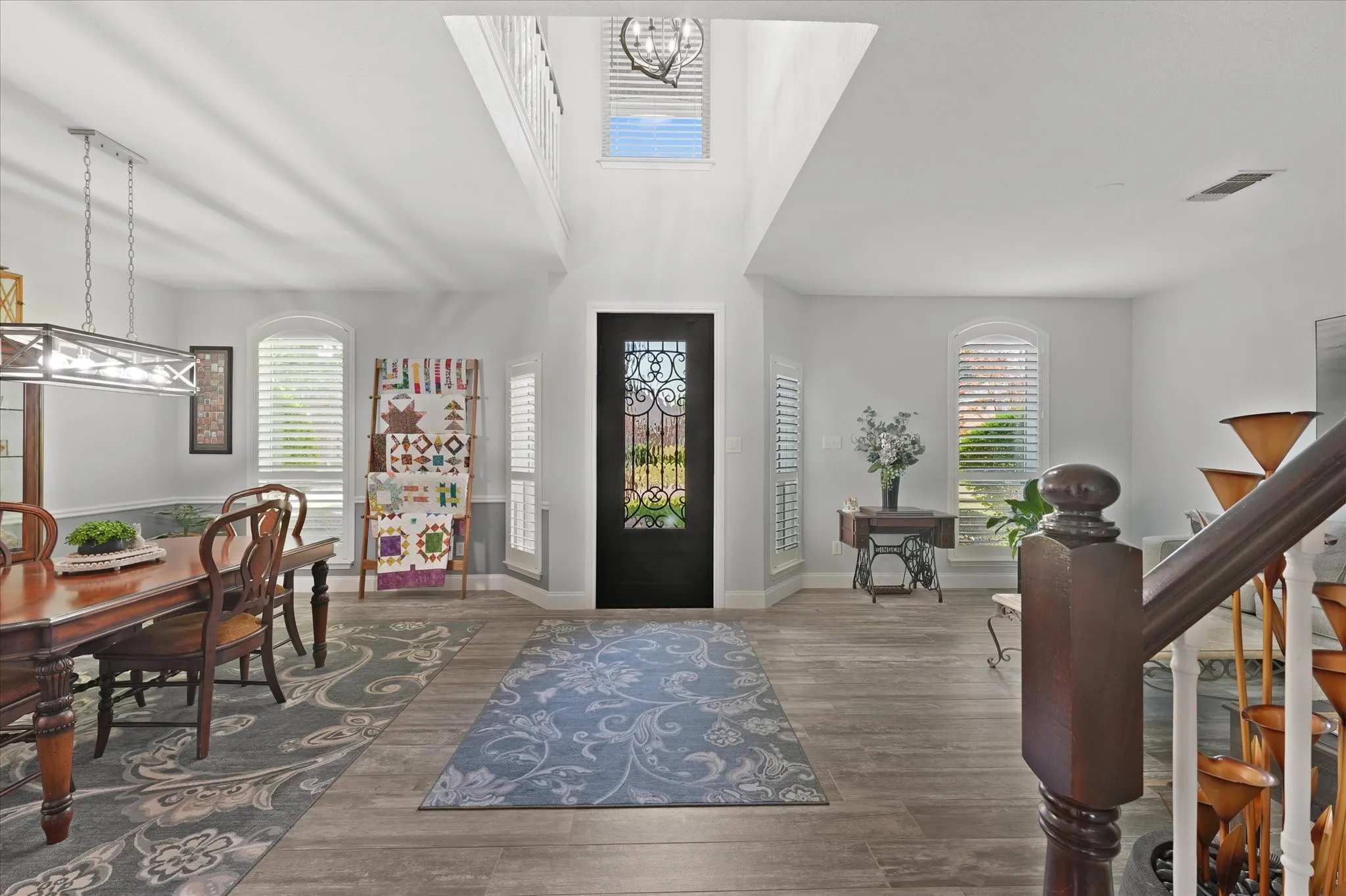 Formal living and dining areas