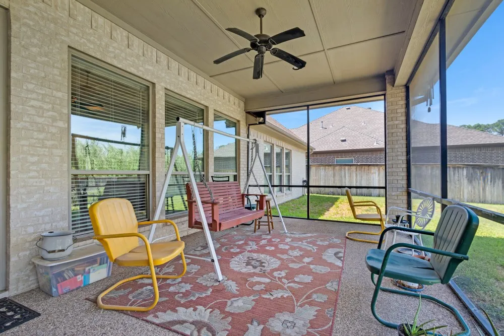 Screened in porch for year round enjoyment.