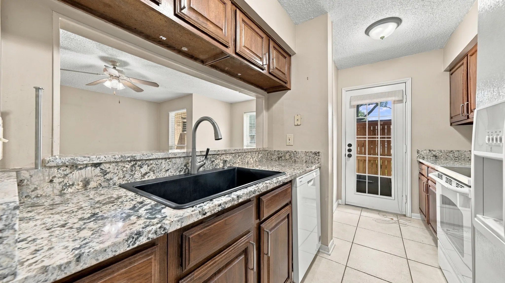 updated kitchen counter tops and cabinets