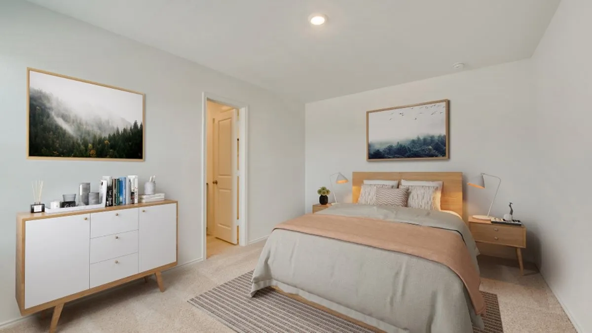 View of carpeted bedroom