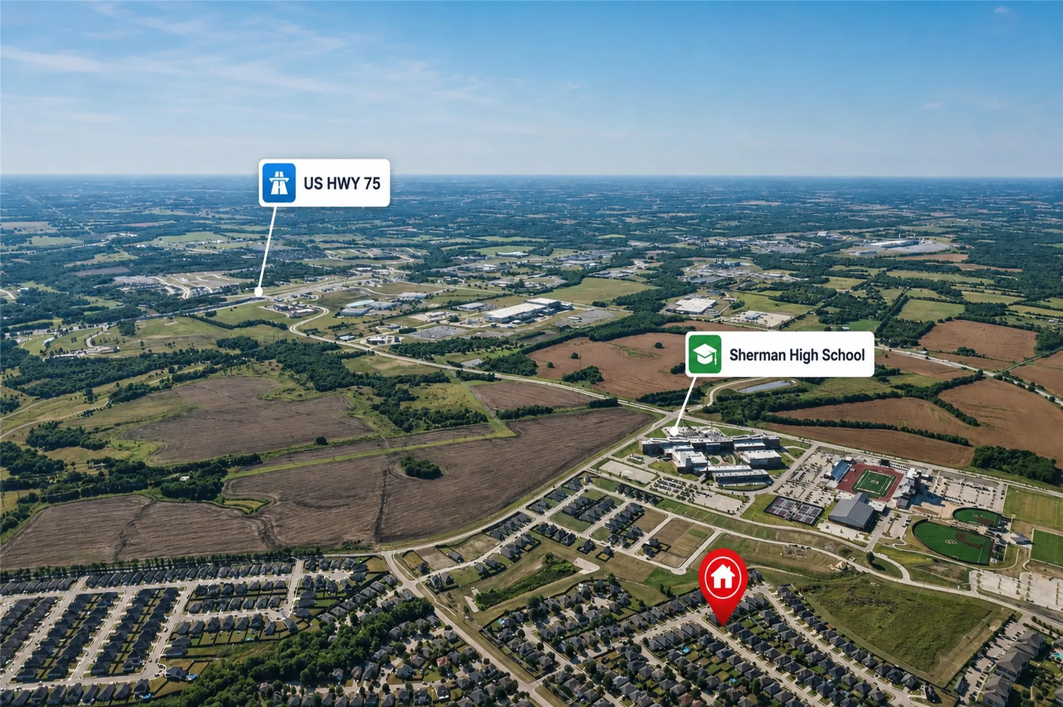 Close to Sherman High School, restaurants, Schulman's