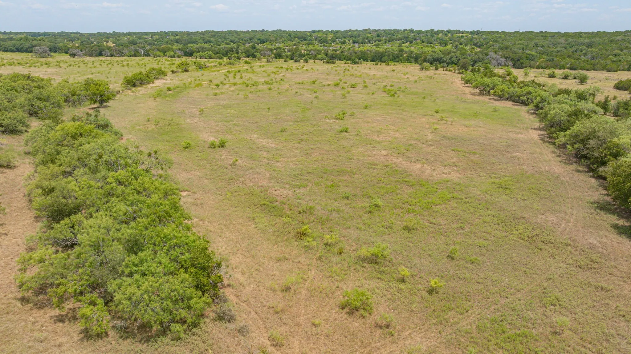 Expansive open land featuring natural grasses and scattered shrubbery