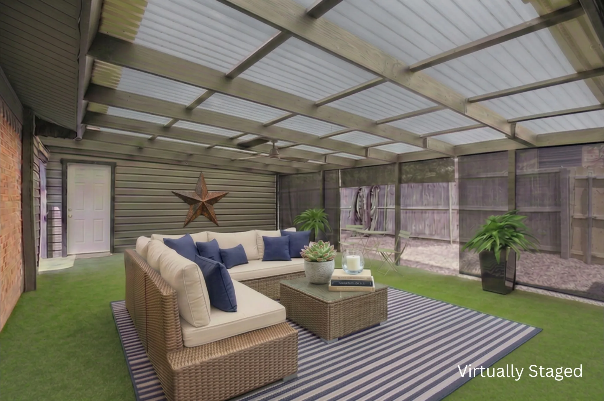 Virtually Staged - Outdoor Covered Patio