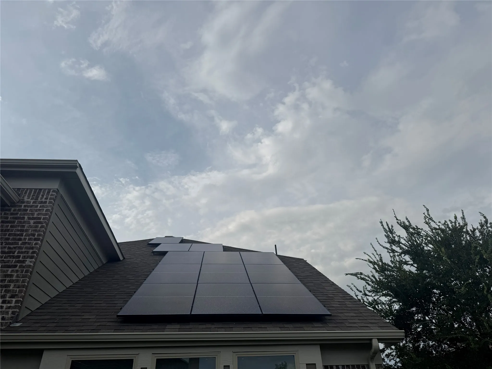 Roof-mounted solar panels
