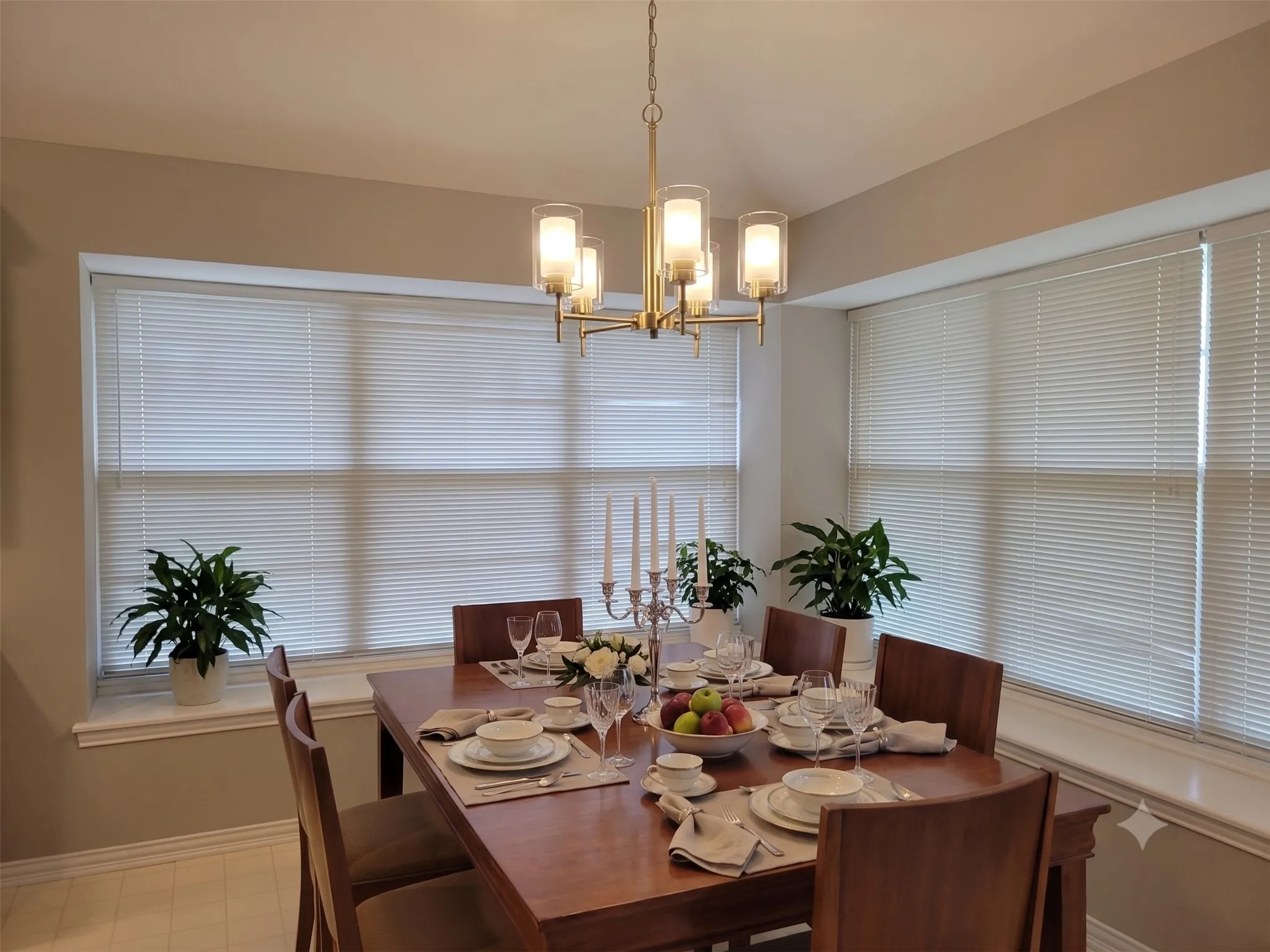 Virtually enhanced breakfast area