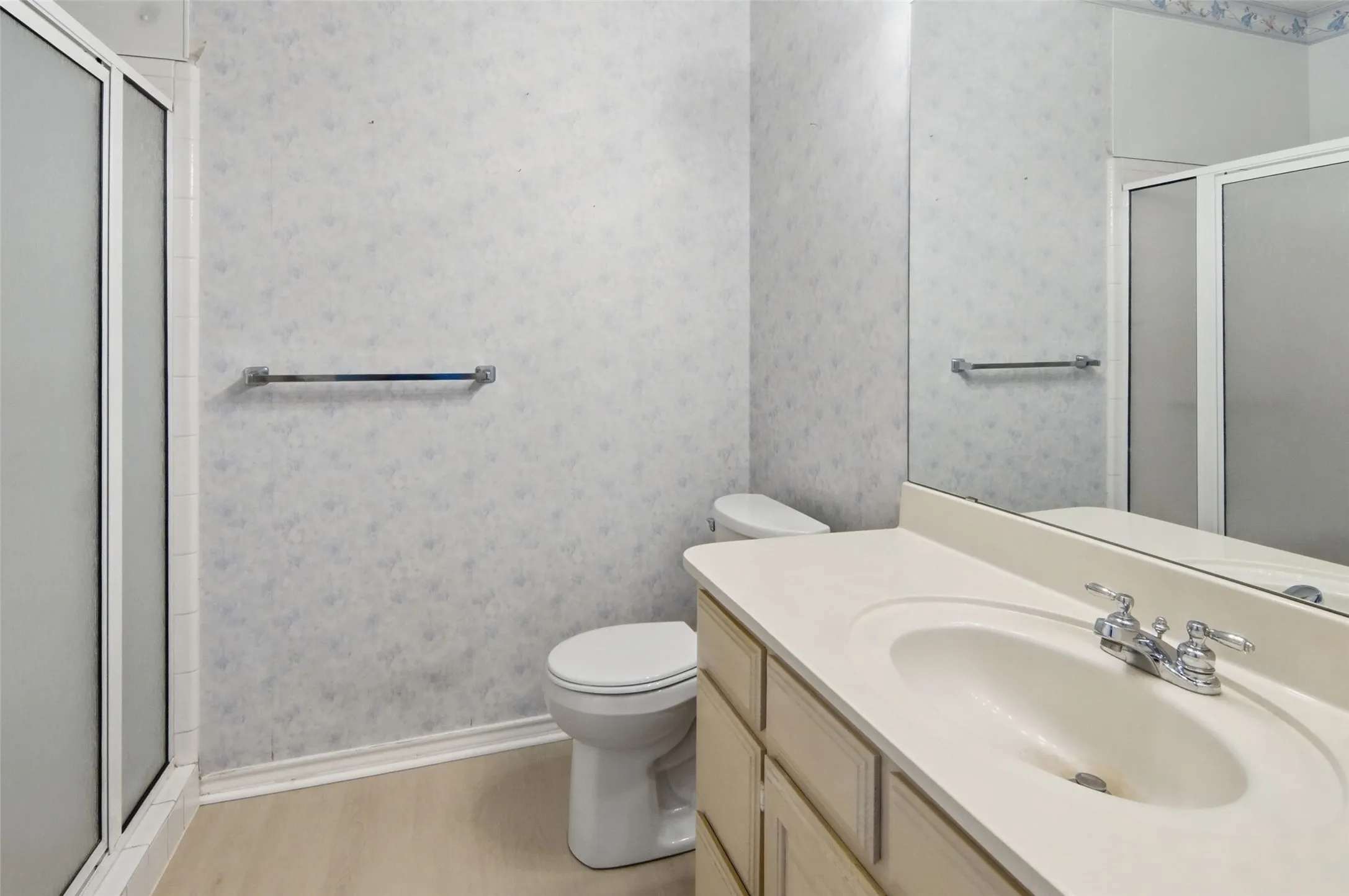 Primary bathroom with walk-in shower