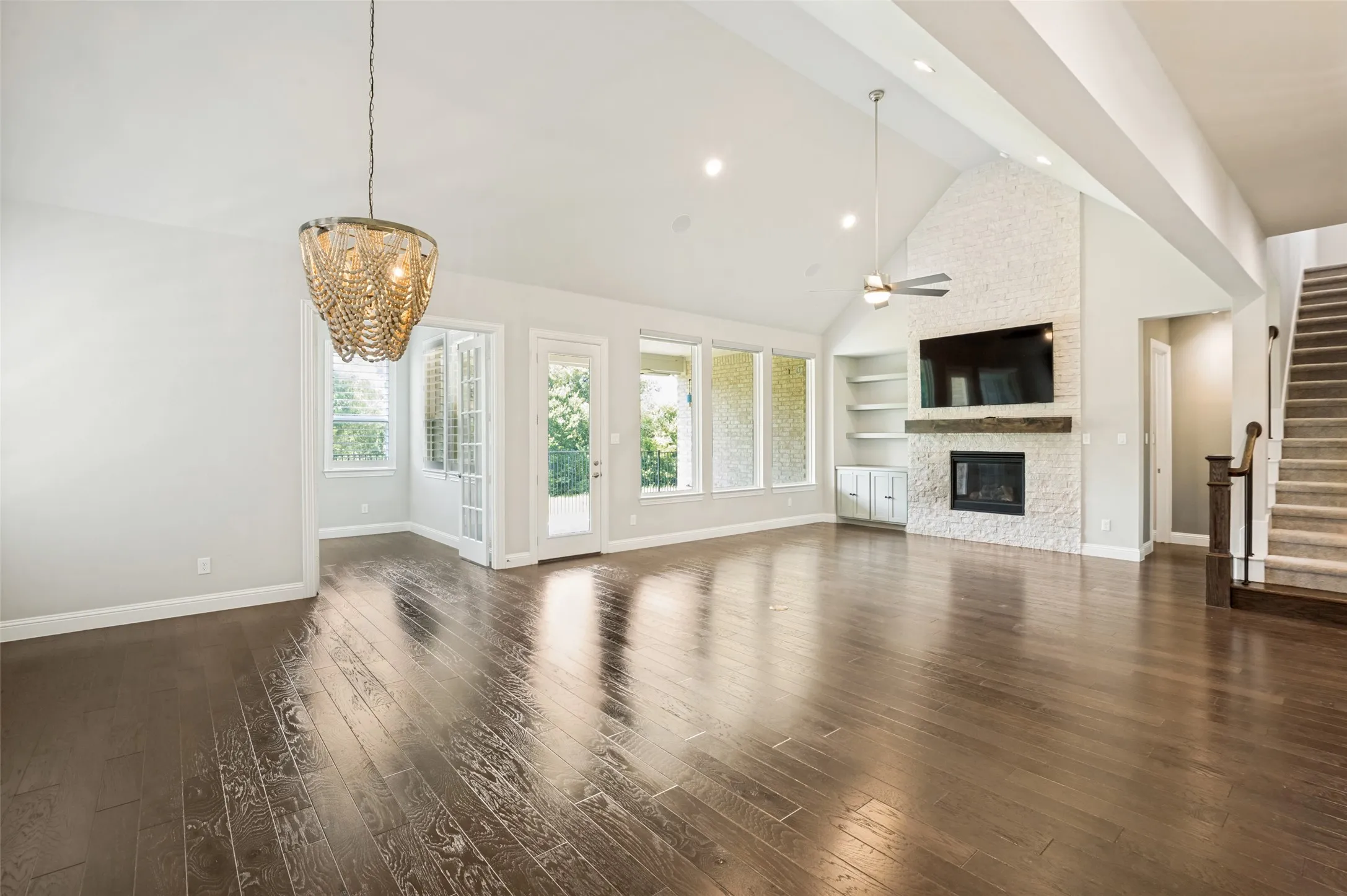 living & dining areas
