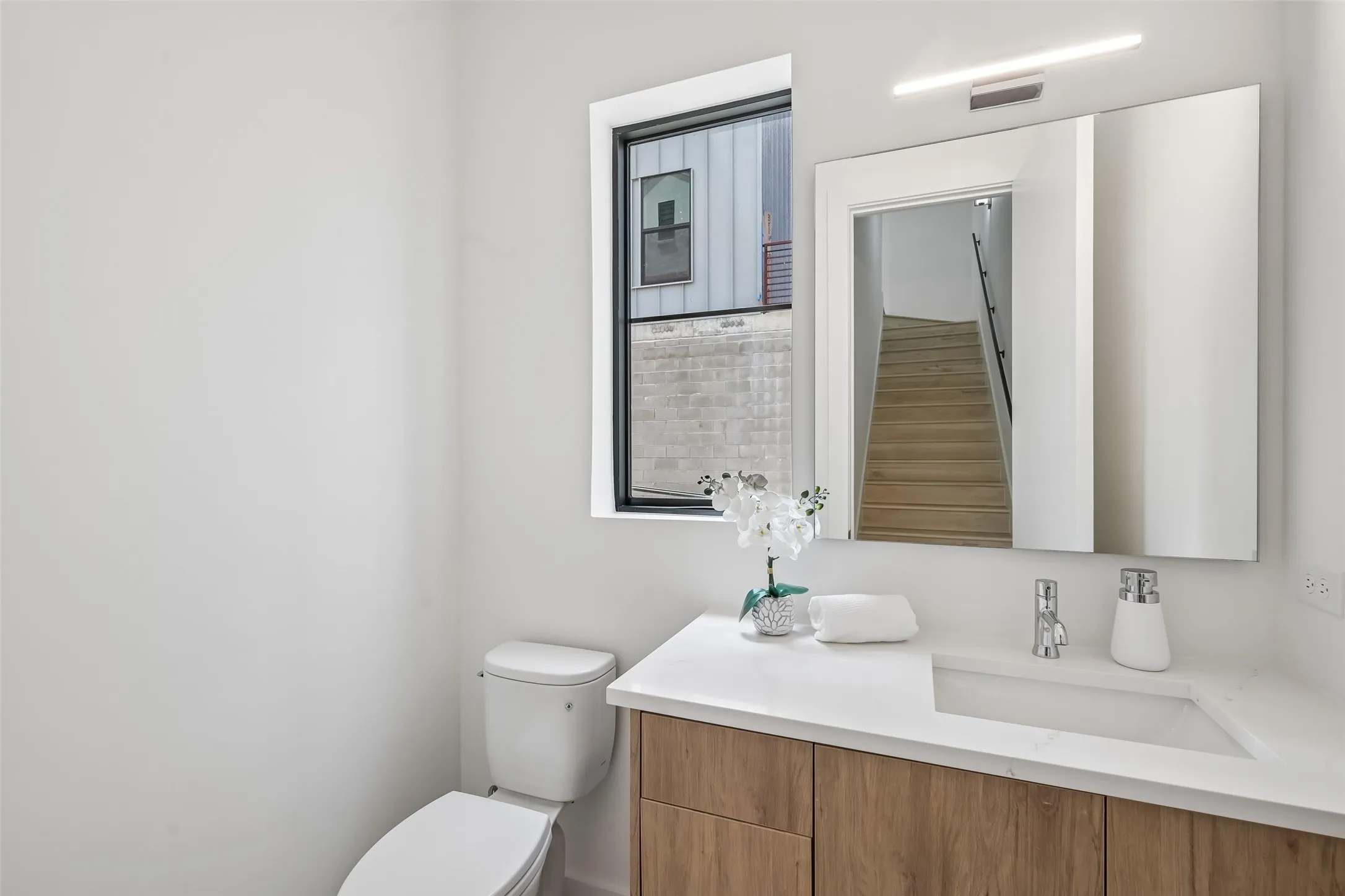 half bath on living/dining level