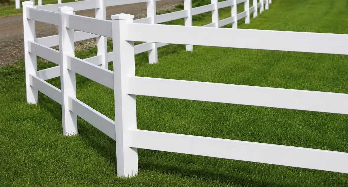 Sitting on the edge of the property is white fencing that is included with the land, that would look like this, when put up.