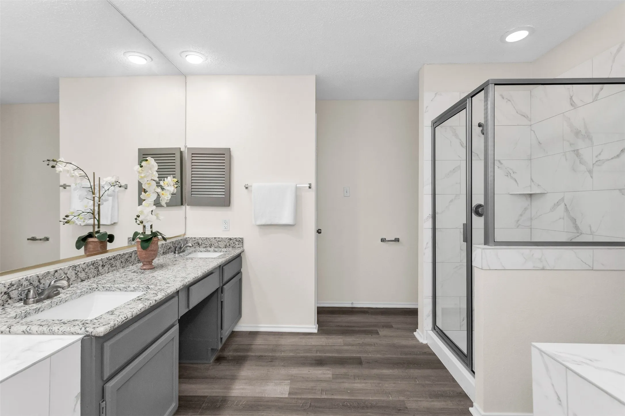 Large walk in shower