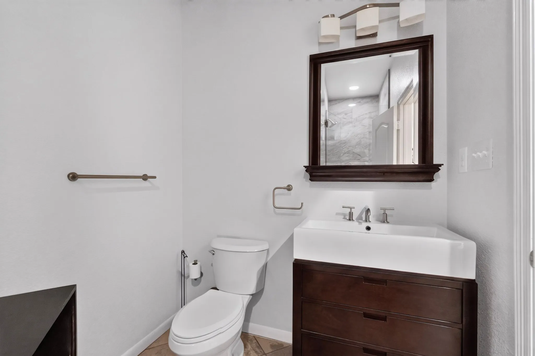 White porcelain toilet
