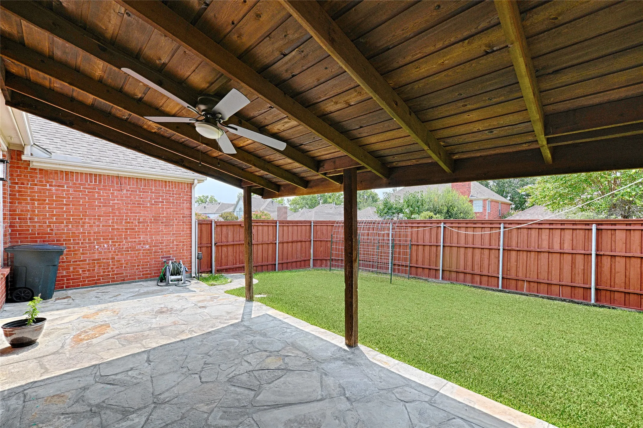 Covered rear patio