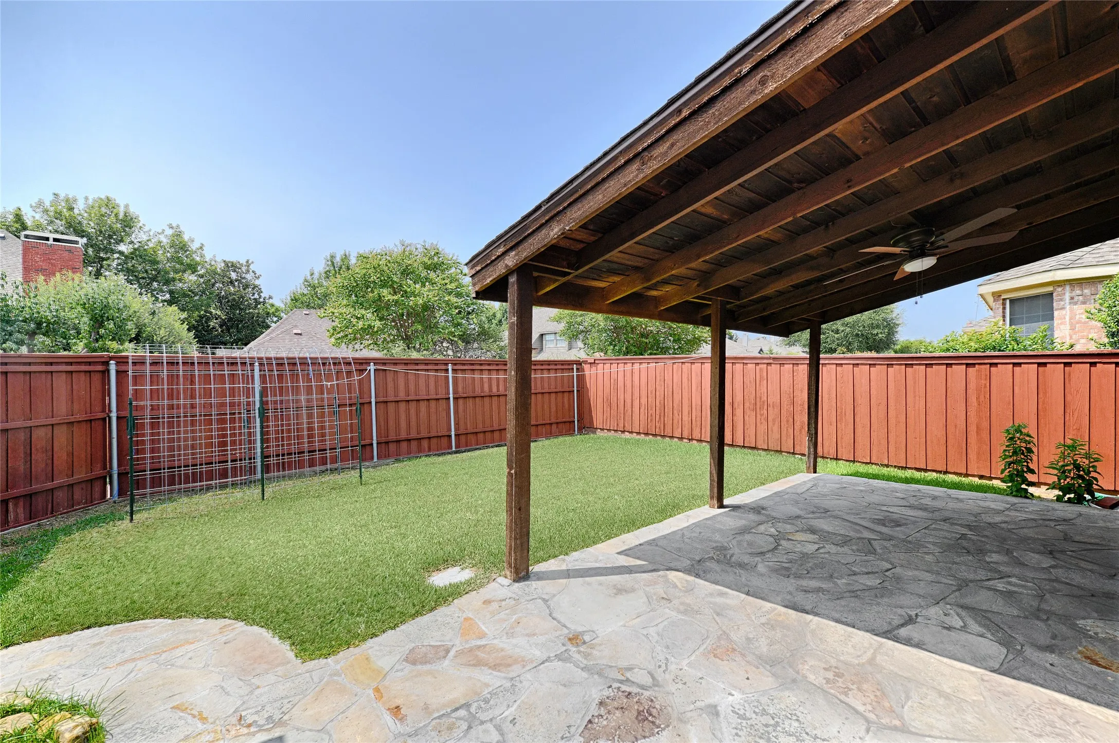 Fenced in Backyard