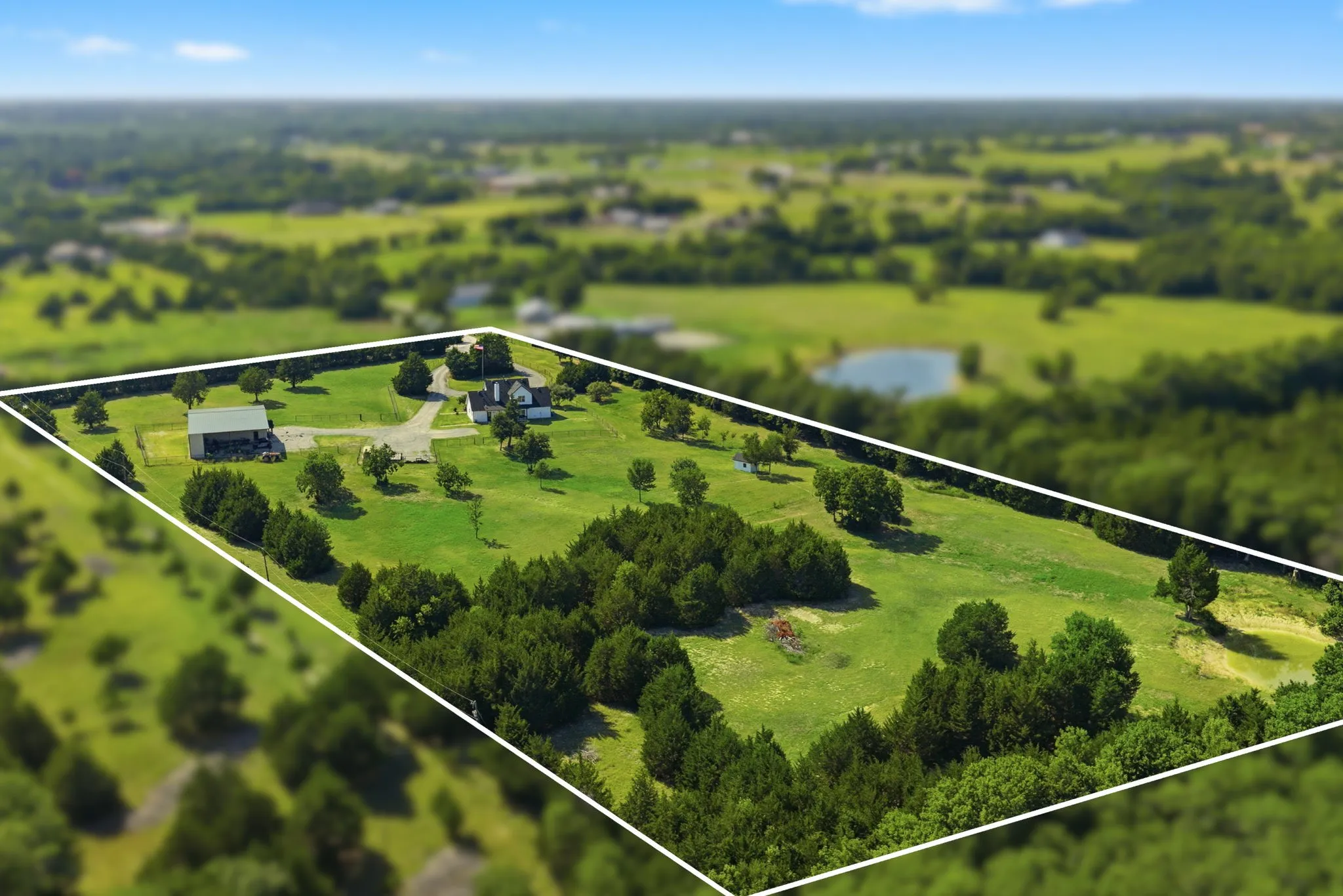 Sweeping northwest views showcase open pasture, mature trees, and beautiful countryside surrounding the 10.4-acre property, with a nearby family farm offering seasonal fruits, vegetables, and meals just minutes away.