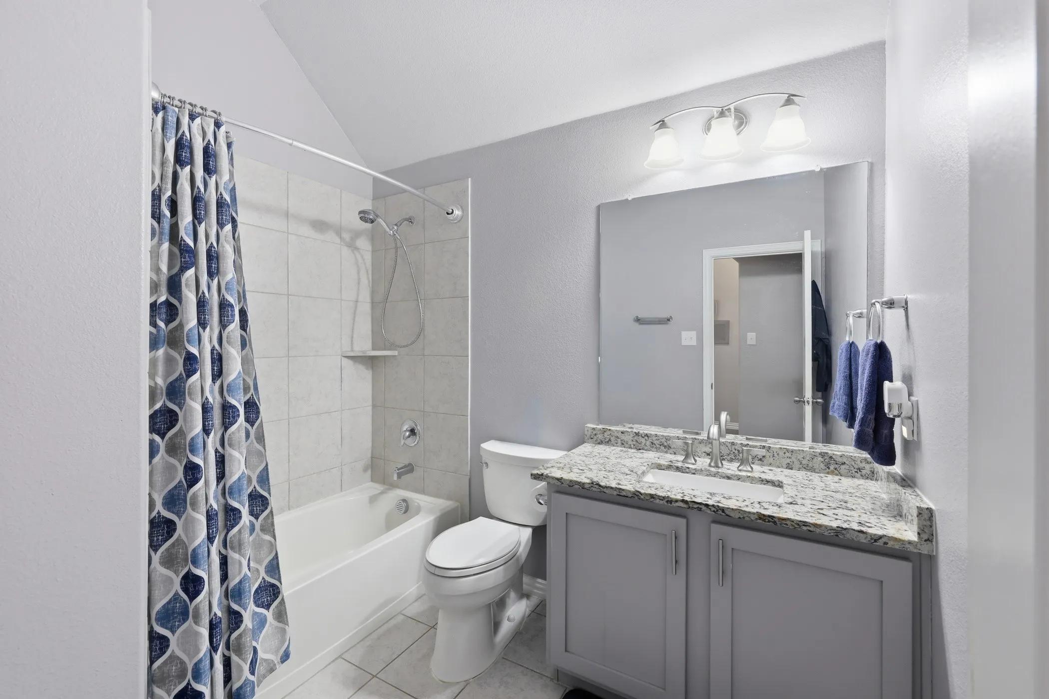 Secondary bathroom located in between additional bedrooms