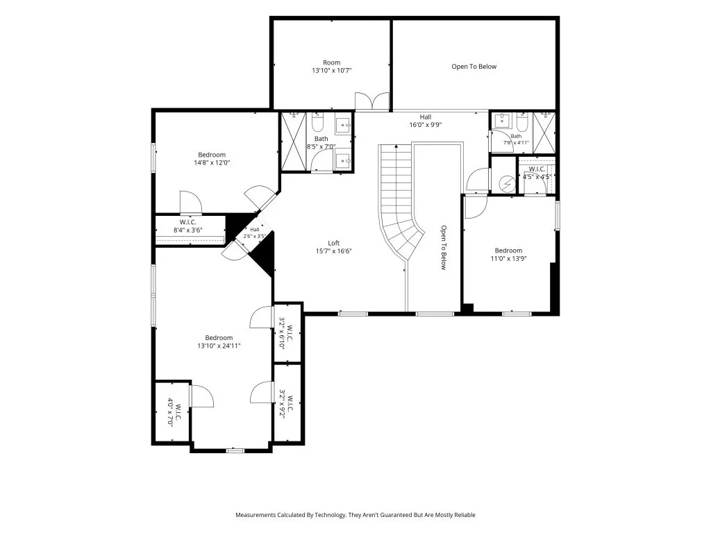 Upstairs floor plan