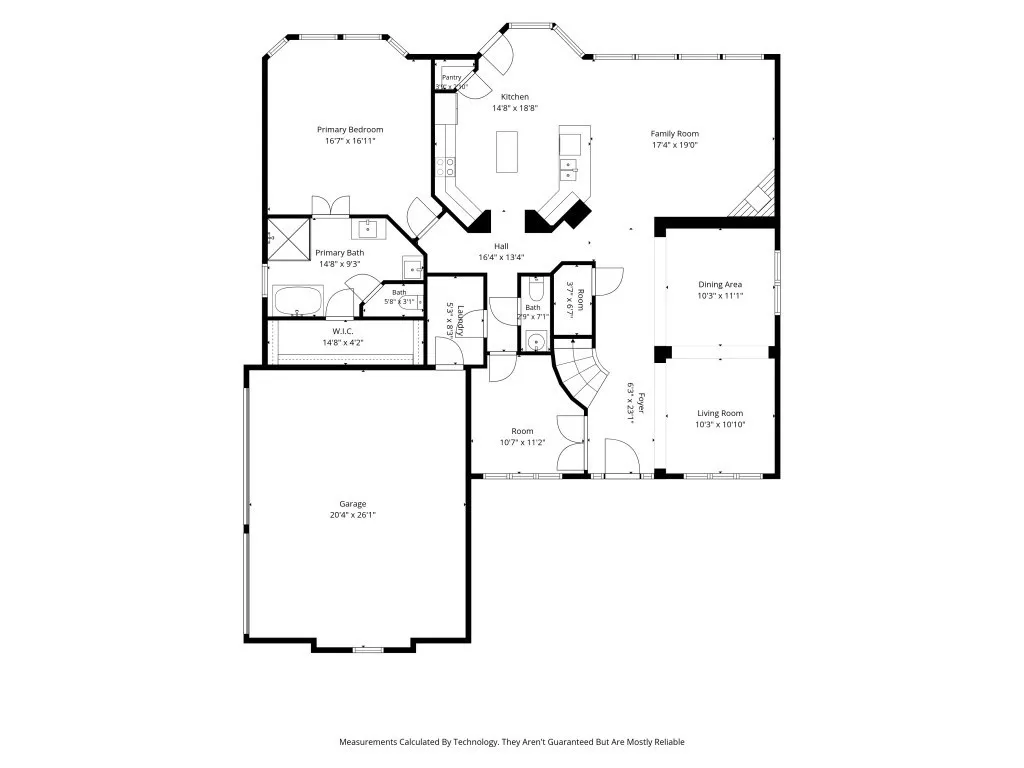 Downstairs floor plan