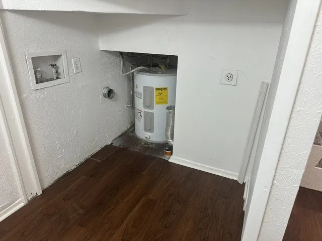 Room for full size washer and dryer