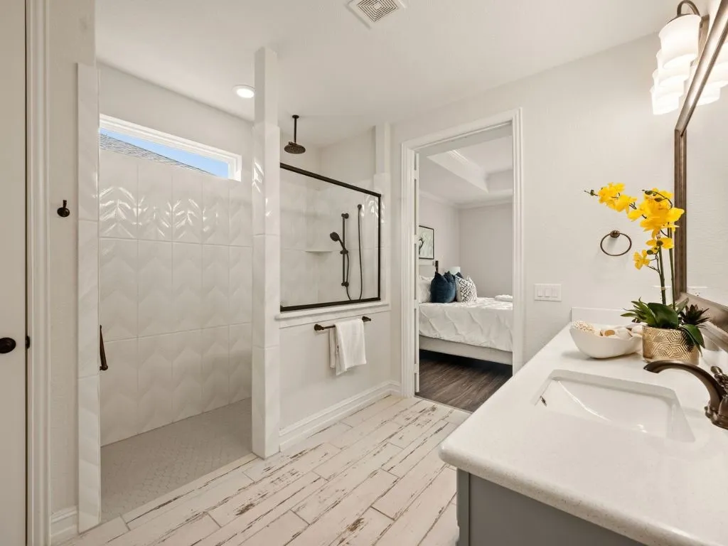 Modern tile flooring