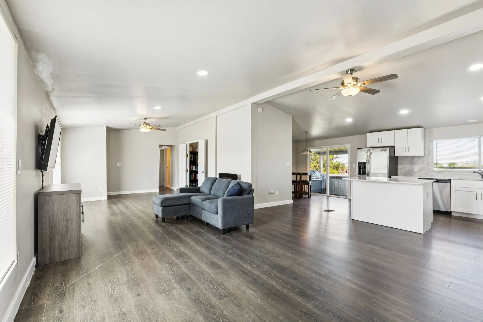Living Room and Kitchen, great open floor plan