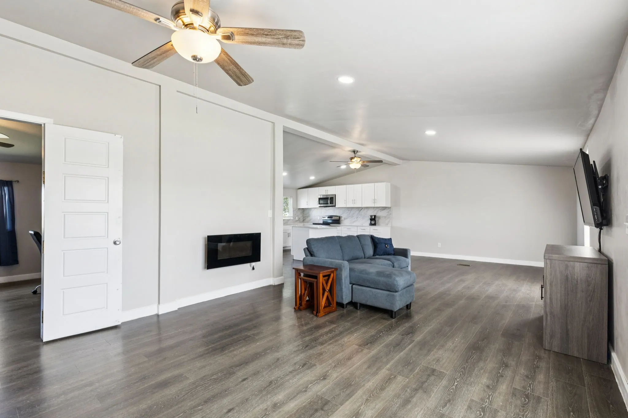 Living Room view from Front Entrance showing the Openness of the Space