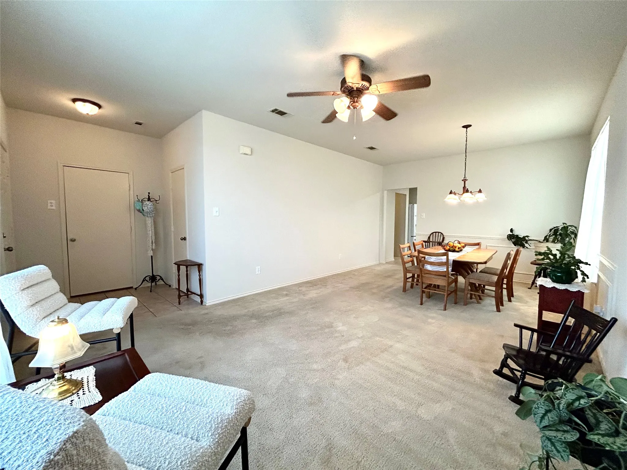 Front living and dining areas