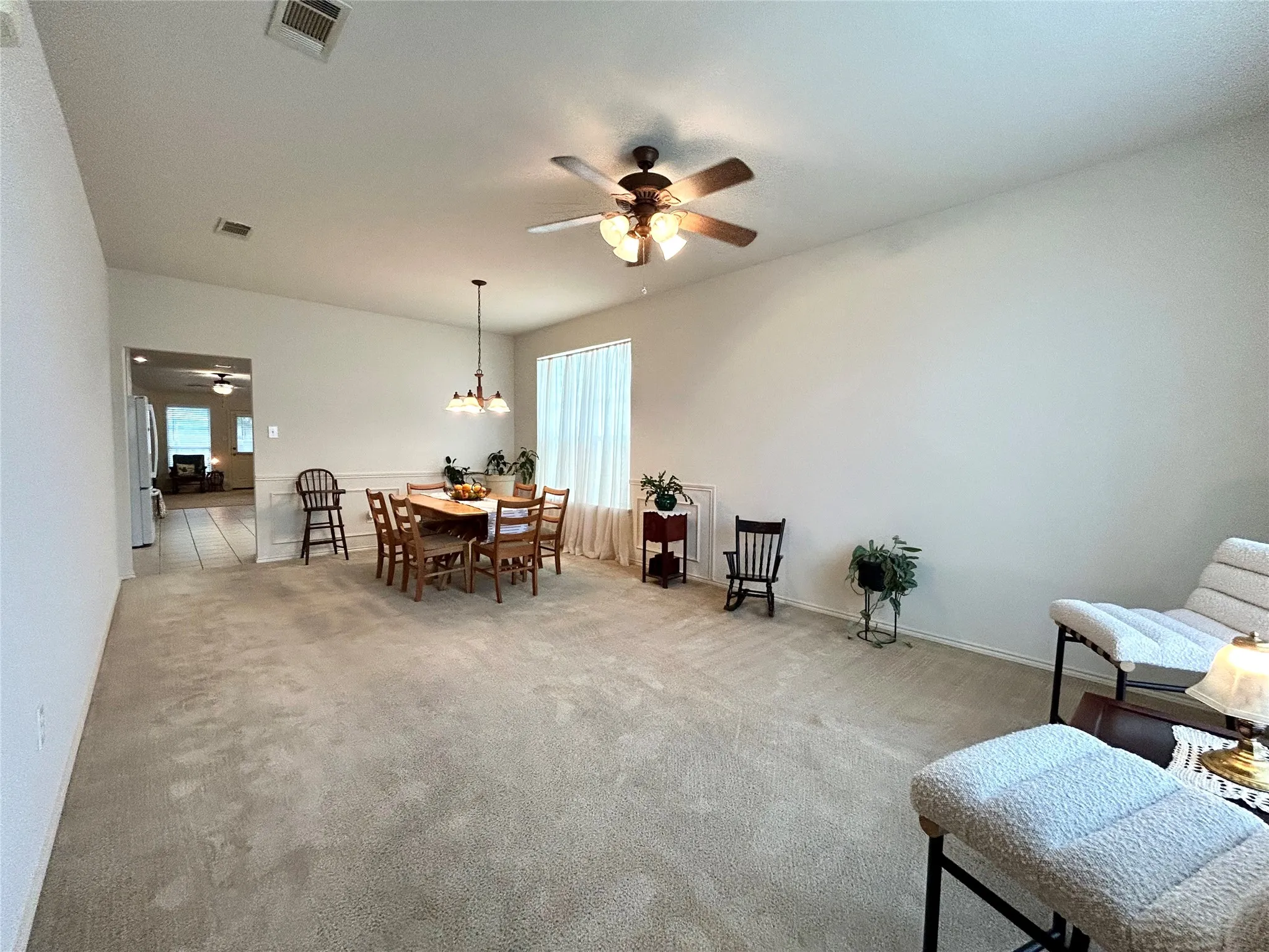 Front living and dining areas