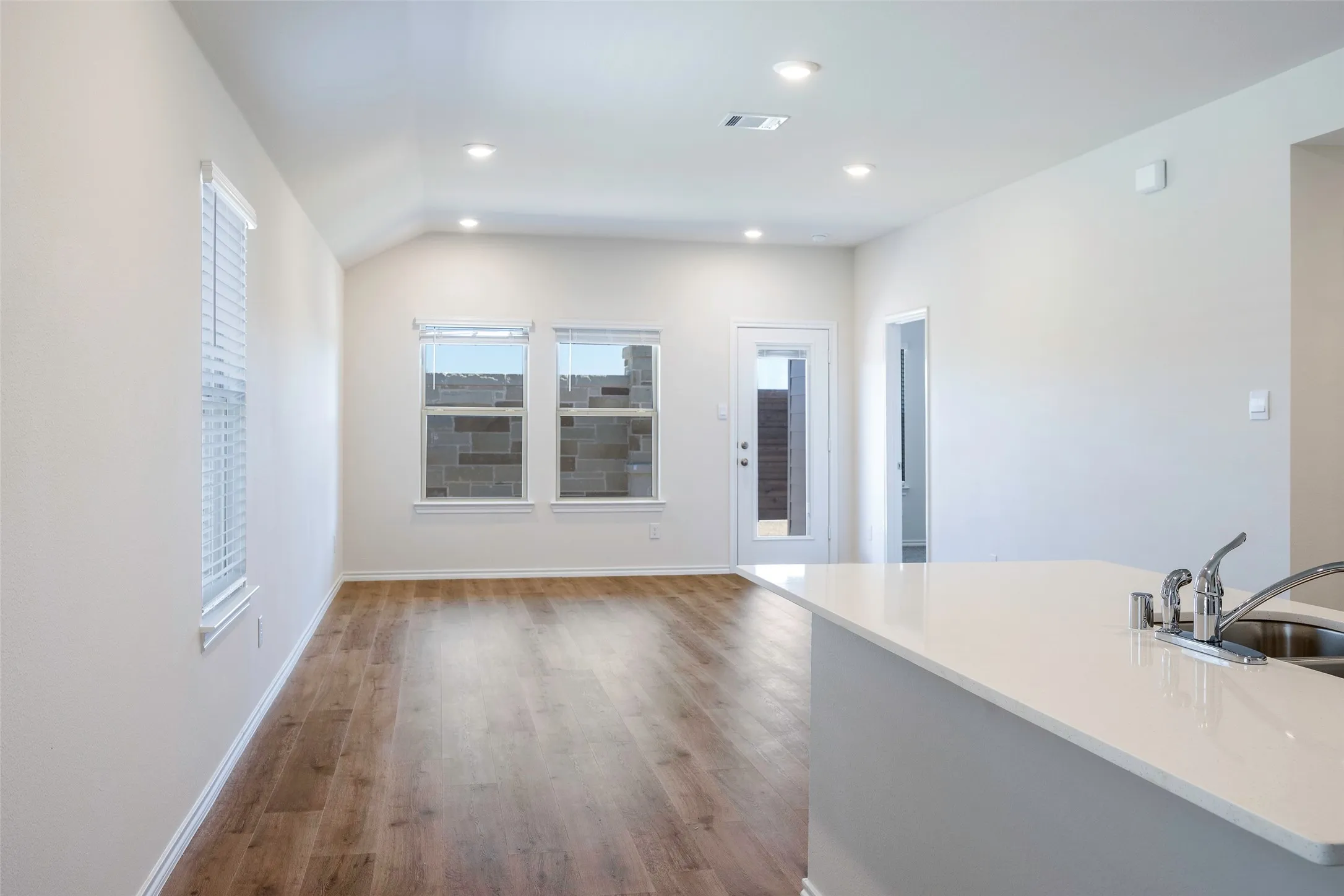 Living area from the kitchen.