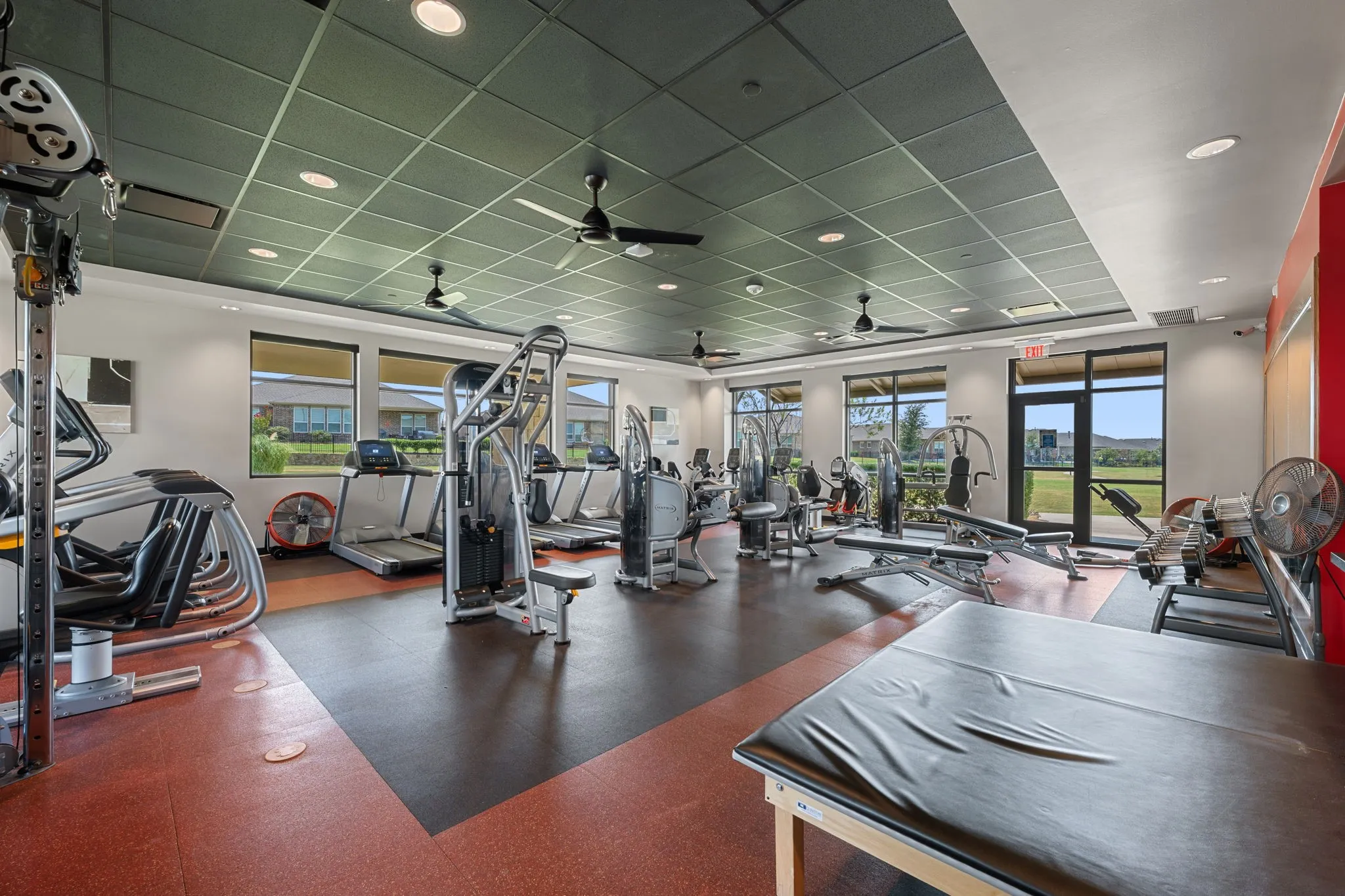 Gym at the amenity center.