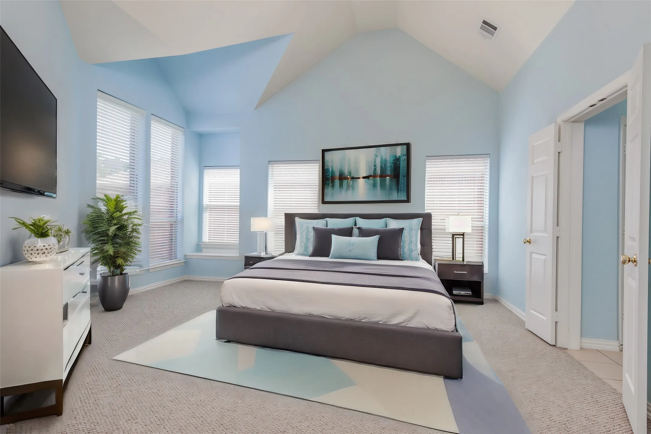 Virtually staged to demonstrate use of space