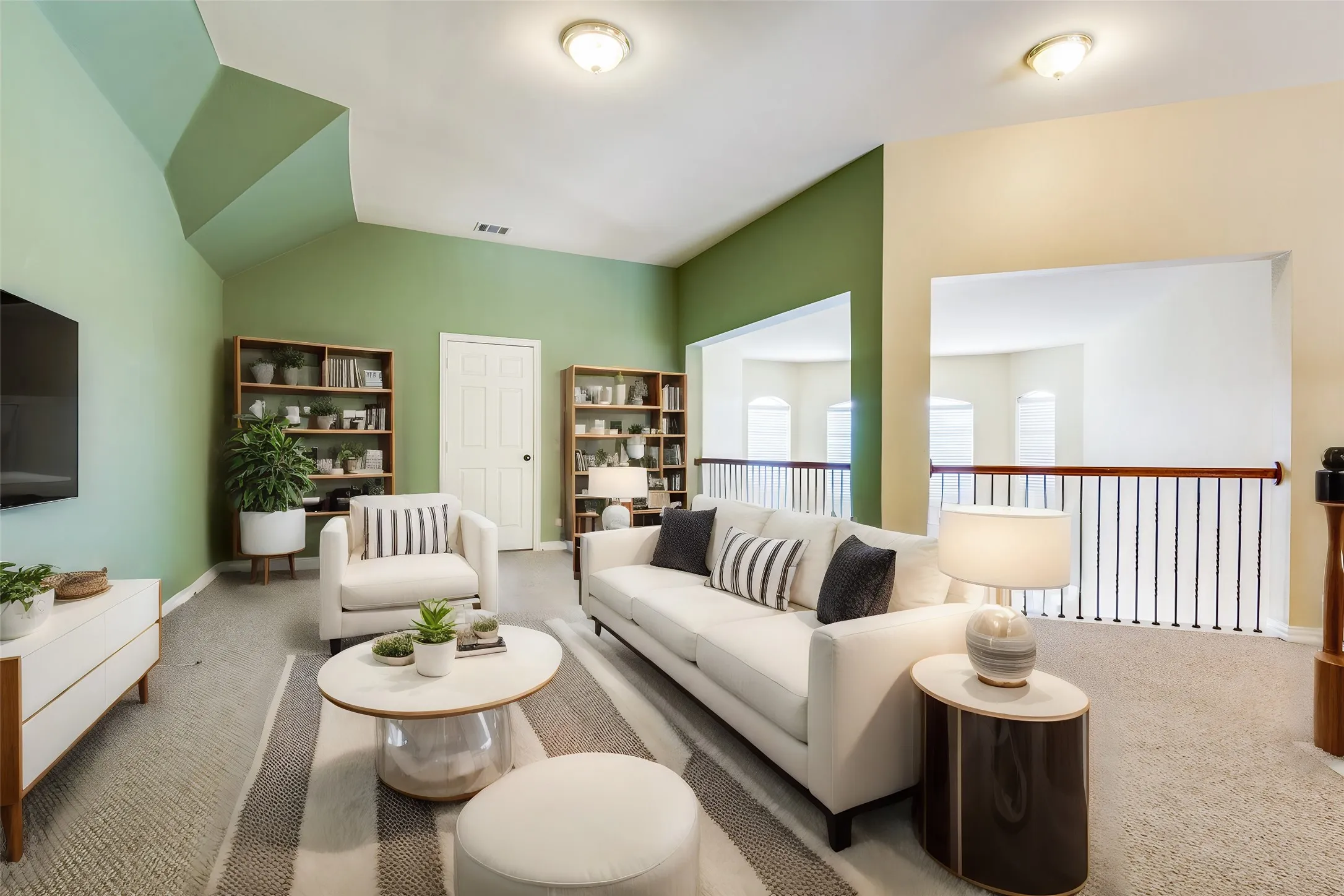 Virtually staged to demonstrate use of space