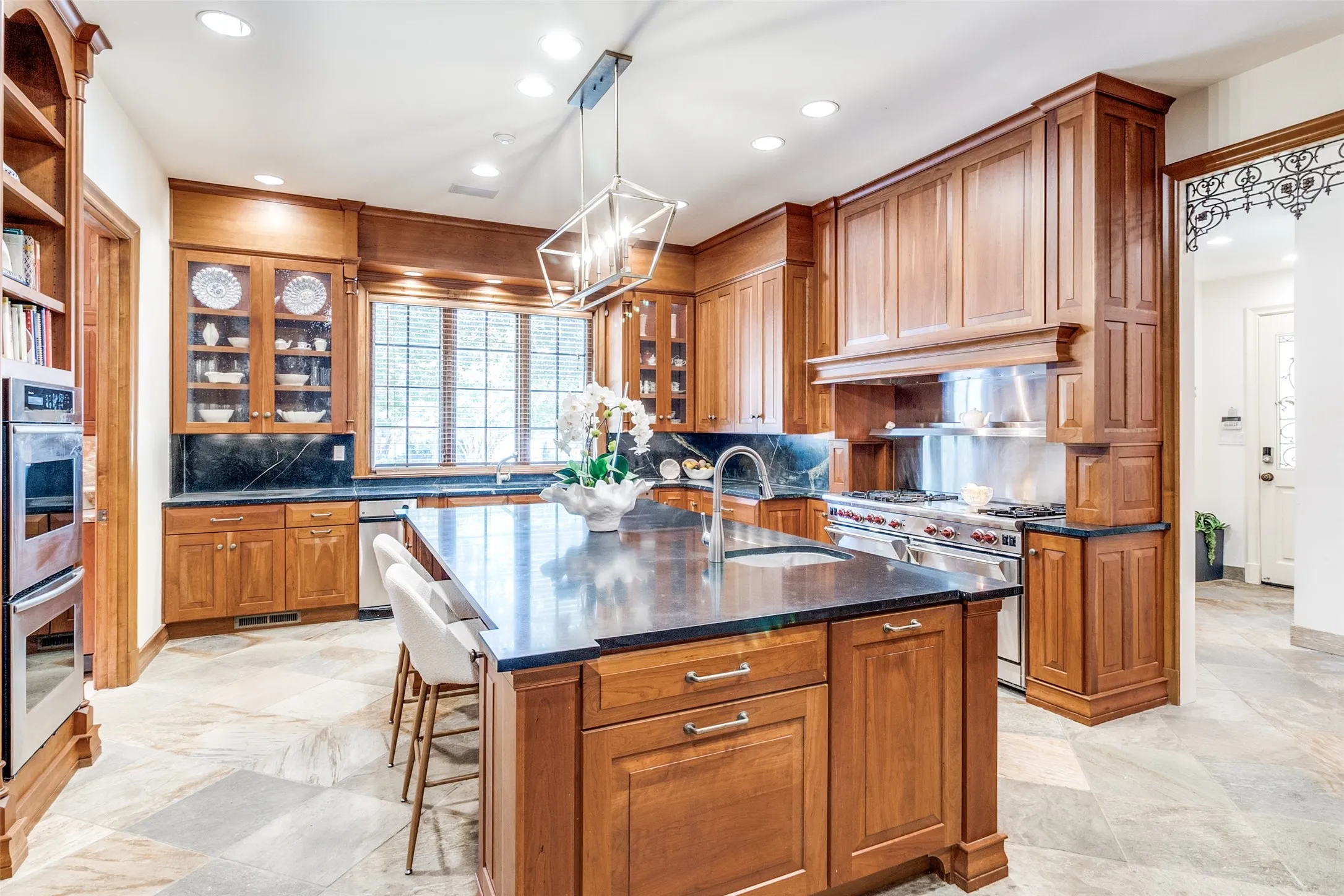Open Large Kitchen with Solid Cabinetry