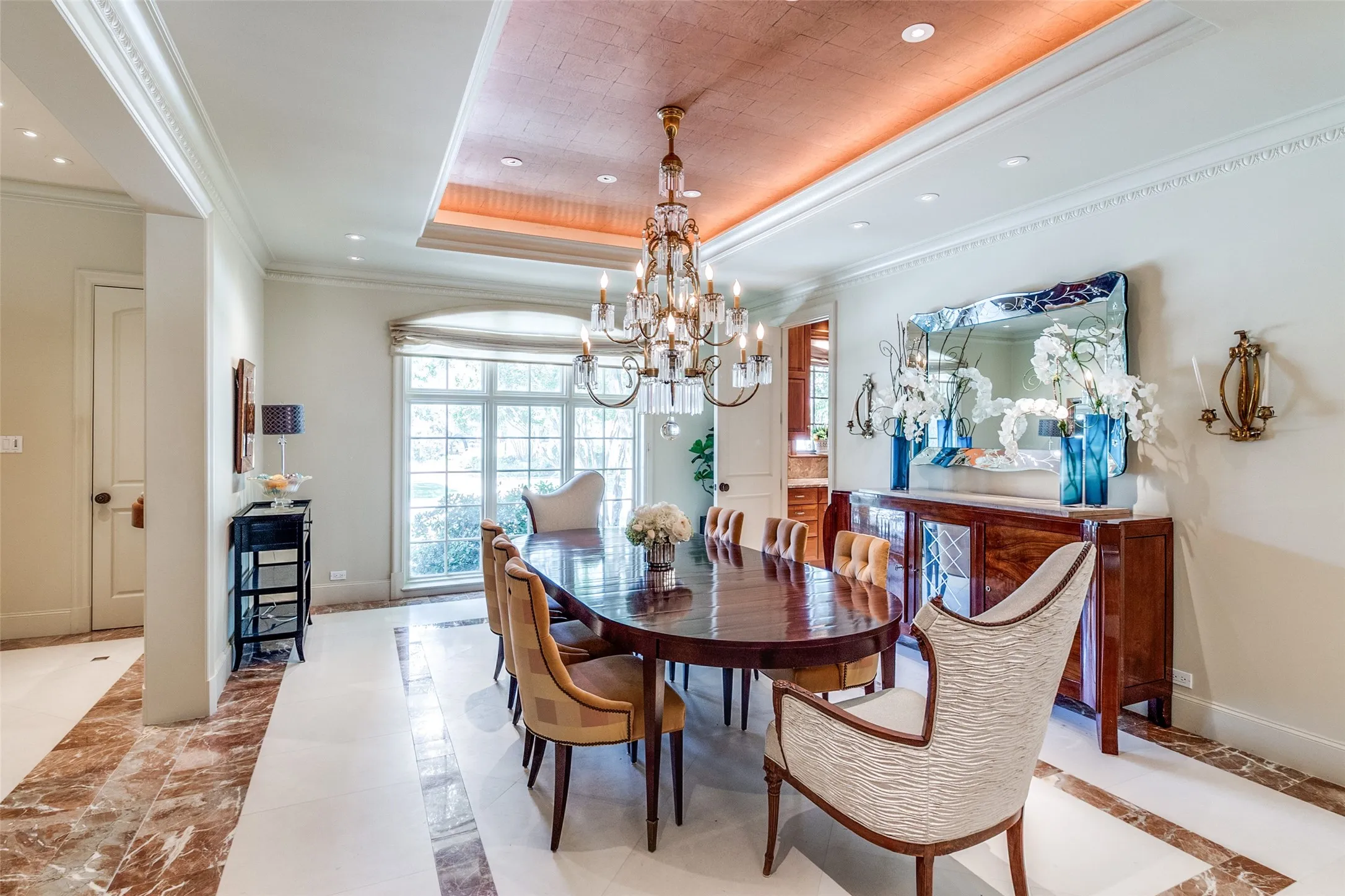 Formal Dining Room Opens to the Entry with China Closet