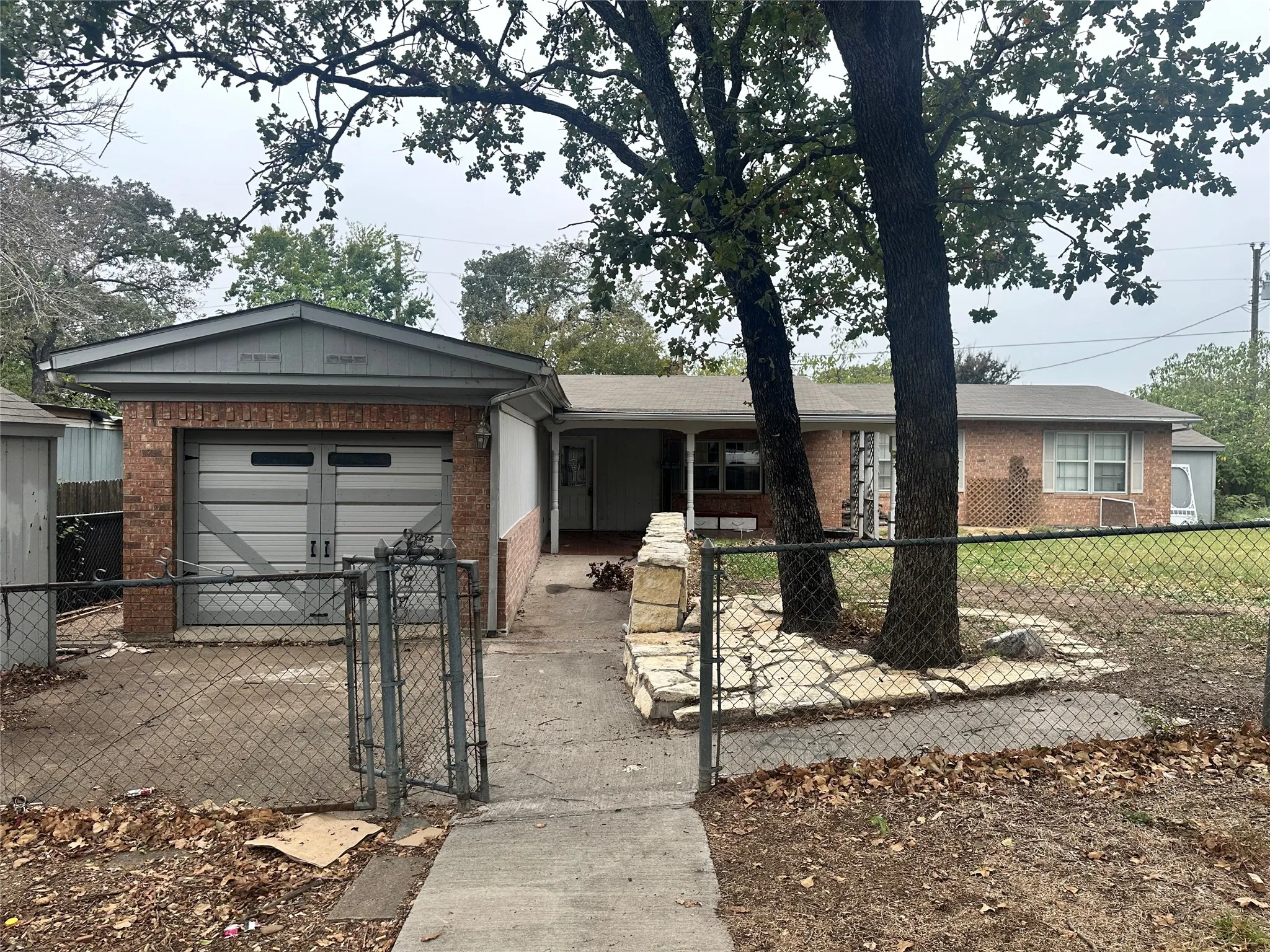 Ranch-style home with a garage