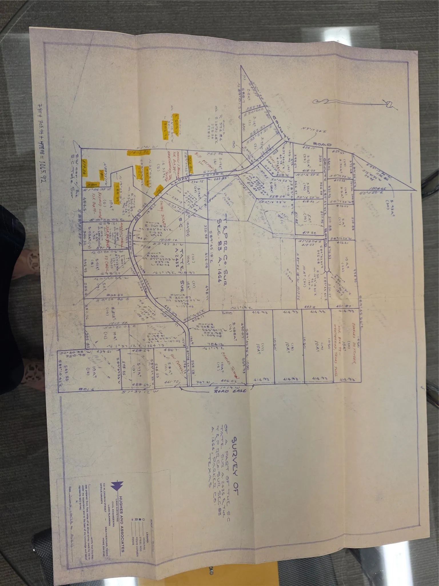 Survey Illustrating property boundaries and parcel configurations