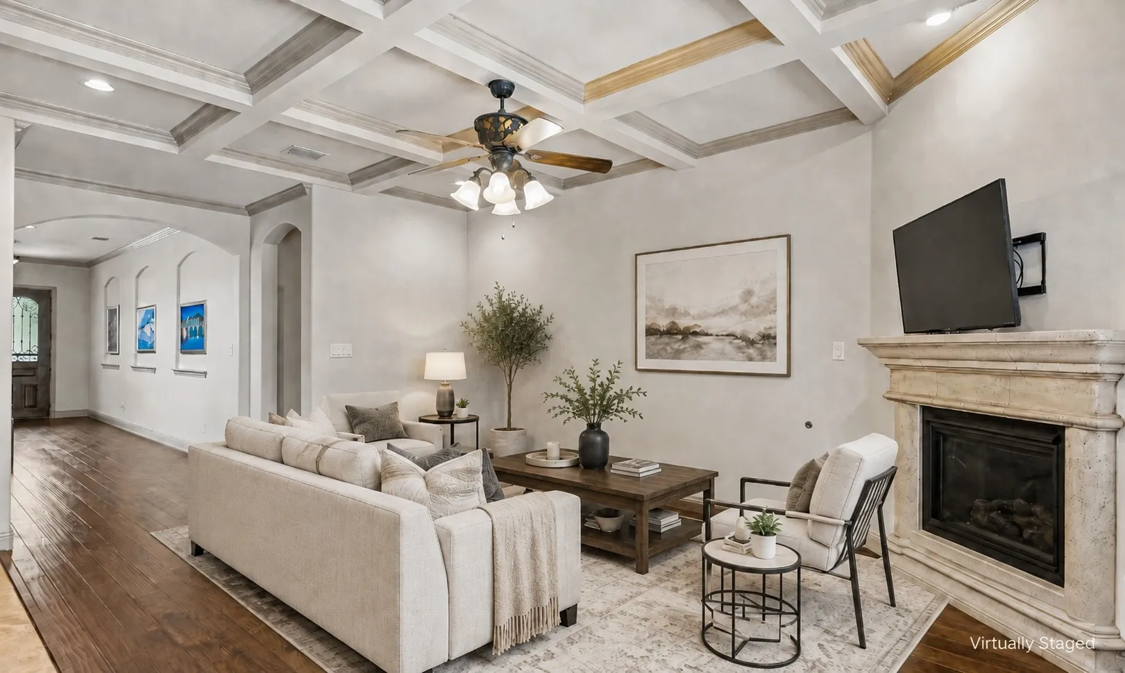 Virtually Staged Living Room