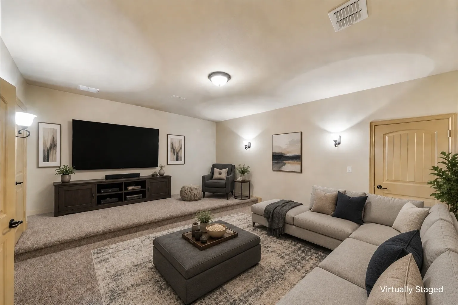 Virtually Staged Media Room