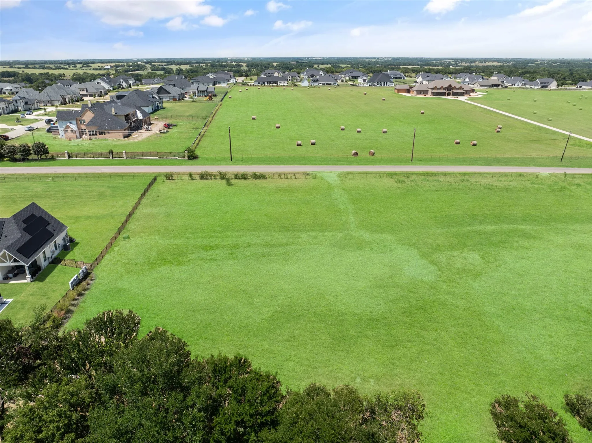 Aerial view of residential area