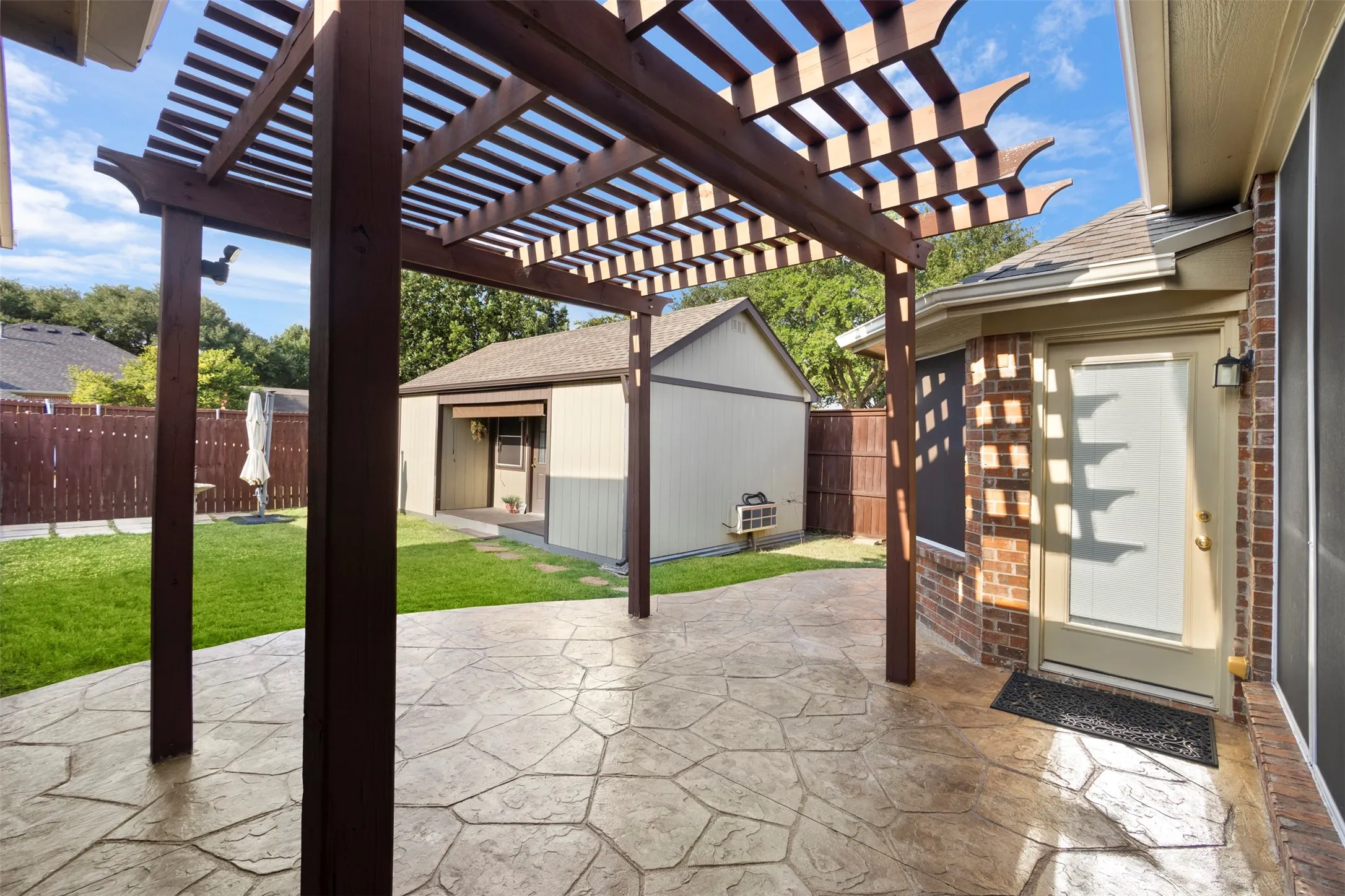 Covered back patio